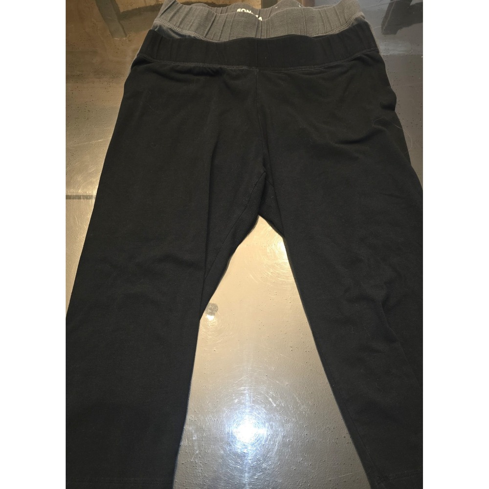 Sonoma Goods For Life Womens Cropped Leggings 2 Pack Black Gray Size L